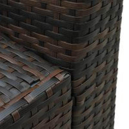 5tlg. Polyrattan Rattan Essgruppe Gartenset Sitzgruppe Sofa Garnitur Stahl Braun+Khaki - Palo24
