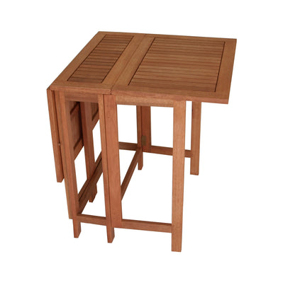 Table pliante double 107x65x74cm rectangulaire, eucalyptus huilé, certifiée FSC®