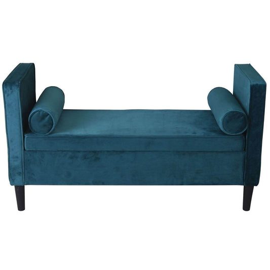 TRUHENBANK SOFABANK HOLLYWOOD SITZBANK & KISSEN SAMT PETROL - Palo24