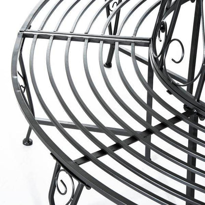 Baumbank Rundbank 360° Gartenbank Sitzbank Baumbänke Metall ?160cm - Palo24