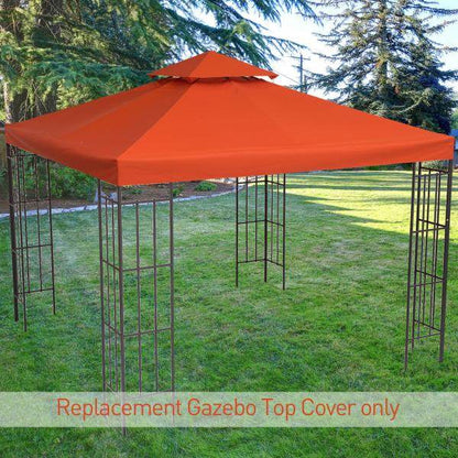 Ersatzdach Pavillondach für Metallpavillon Polyester 3x3m Rostrot - Palo24