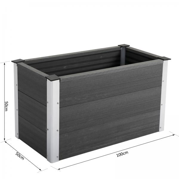 Pflanzkasten Blumenkübel Blumenkasten WPC + Aluminium - Palo24