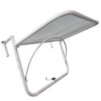 Balkonhängetisch Hängetisch höhenverstellbar viereckig Terrasse Metall Weiss L60 x B56,5 x H45 cm - Palo24