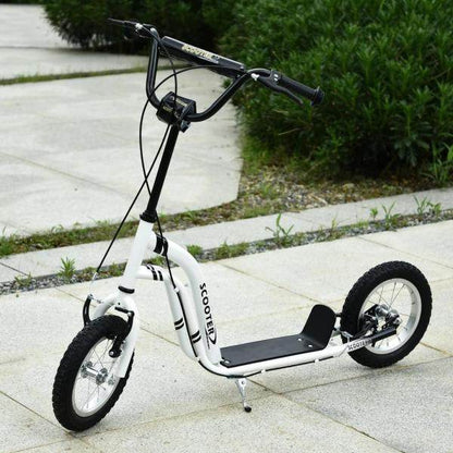 Tretroller Scooter Cityroller verstellbar Aluminium Weiss - Palo24