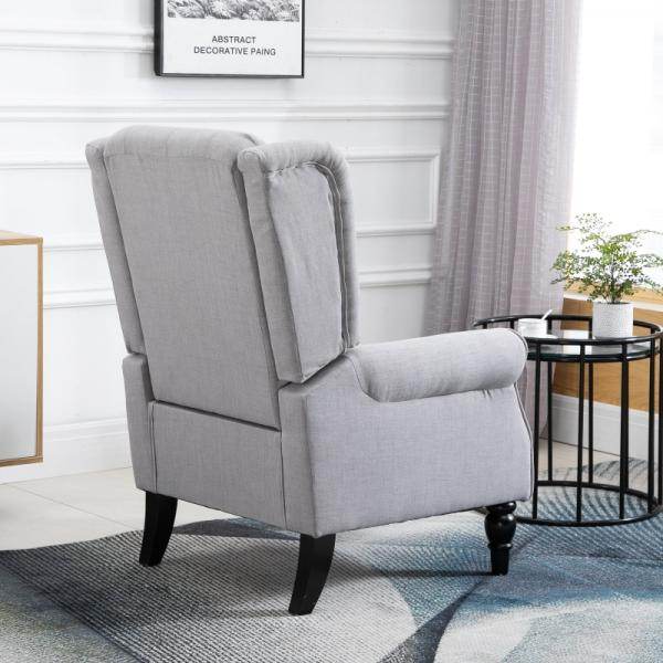 Einzelsessel Relaxsessel Ohrensessel Akzentsessel mit Tufting Polyester Grau - Palo24