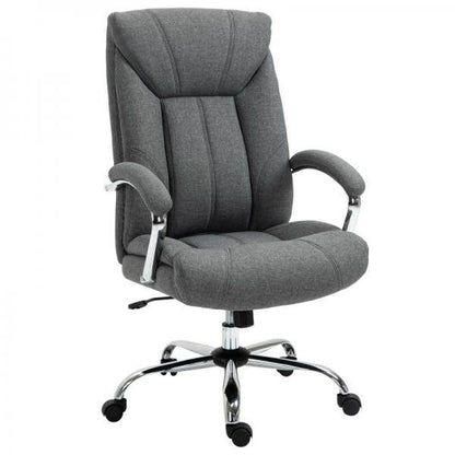 Bürostuhl mit Wippfunktion ergonomischer Stuhl höhenverstellbarer Drehstuhl Nylon Grau - Palo24