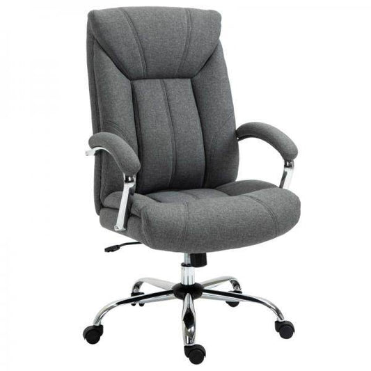 Bürostuhl mit Wippfunktion ergonomischer Stuhl höhenverstellbarer Drehstuhl Nylon Grau - Palo24