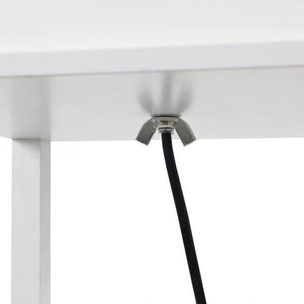 Stehleuchte Beleuchtung mit 3 Regalen E27 bis 40W E1-MDF Weiss - Palo24