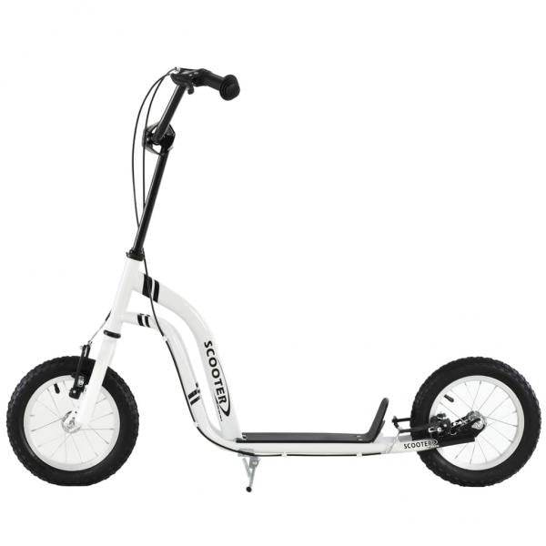 Tretroller Scooter Cityroller verstellbar Aluminium Weiss - Palo24
