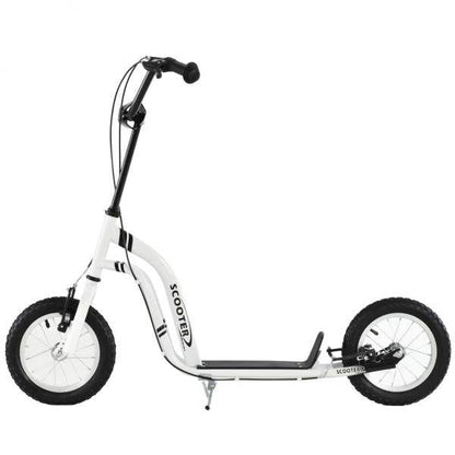 Tretroller Scooter Cityroller verstellbar Aluminium Weiss - Palo24