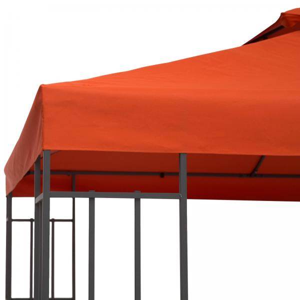 Ersatzdach Pavillondach für Metallpavillon Polyester 3x3m Rostrot - Palo24