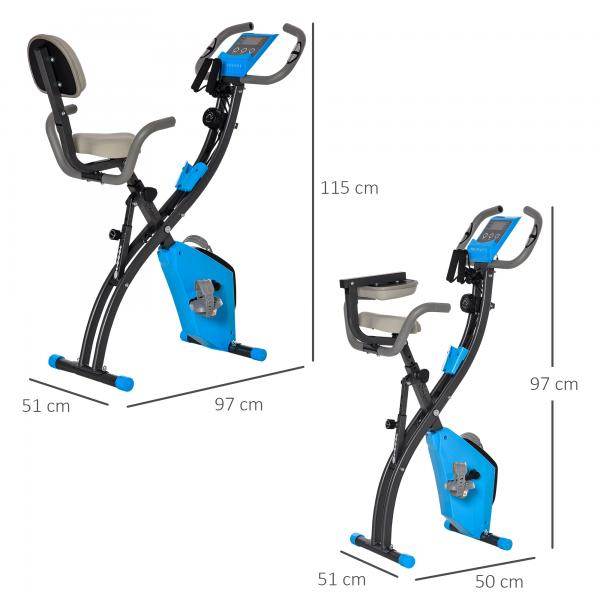 Heimtrainer Fahrradtrainer 8 Widerstandstufen Schwarz Blau - Palo24