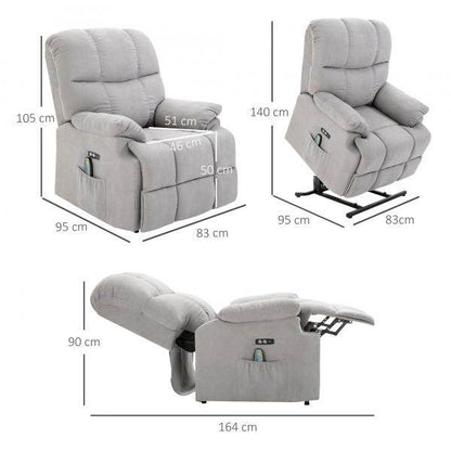 Massagesessel mit Wärmefunktion Flanell 83 cm x 95 cm x 105 cm - Palo24