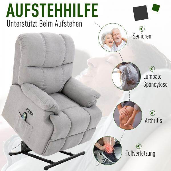 Massagesessel mit Wärmefunktion Flanell 83 cm x 95 cm x 105 cm - Palo24