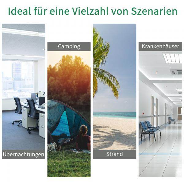 Campingbett Breite klappbar Einzelperson grün schwarz - Palo24