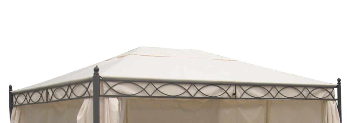 Bâche de toit pour pavillon RIVOLI 3x4 mètres, enduit PVC écru