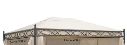 Bâche de toit pour pavillon RIVOLI 3x4 mètres, enduit PVC écru