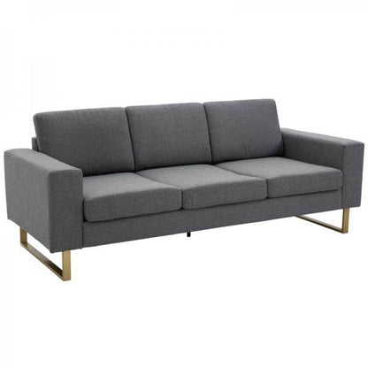 Polstersofa 3-Sitzer Stoffsofa dunkelgrau 200 x 82 x 78 - Palo24