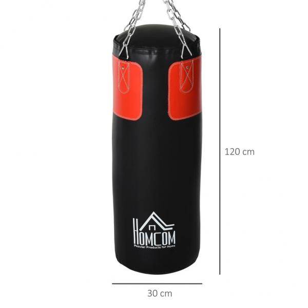 Boxsack Trainingsdummy Boxtraining Boxen mit Boxhandschuhen Schwarz Ø30 x 120 cm - Palo24