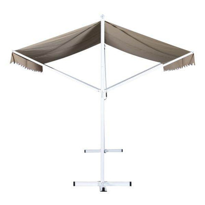 Standmarkise Gartenmarkise mit Faltarm Creme 3m x 3m - Palo24
