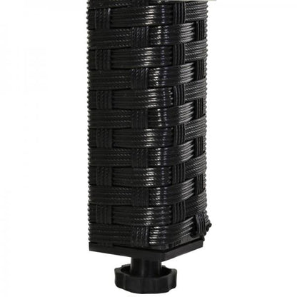 5-teilige Polyrattan Sitzgruppe Essgruppe Gartenset Garnitur mit Kissen Schwarz - Palo24