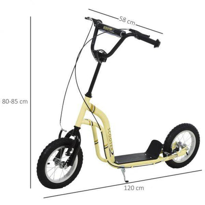 Tretroller Scooter Cityroller Kinder Mädchenroller verstellbar Aluminium Beige - Palo24