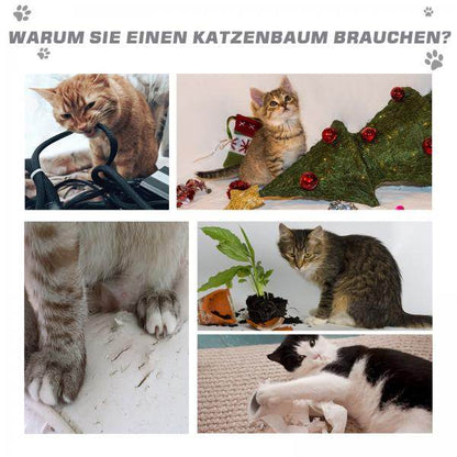 Kratzbaum Katzenkratzbaum mit Sisalsäulen Katzenbaum Hellgrau - Palo24
