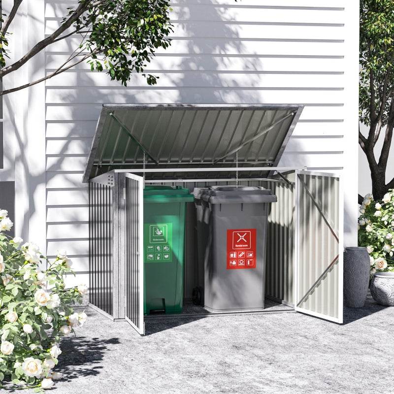 Mülltonnenbox Gerätebox Stahl Schwarz - Palo24