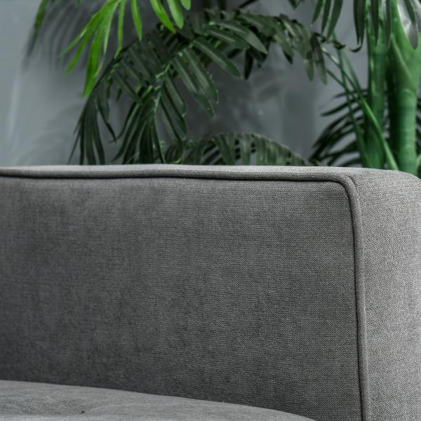Schlafsofa 3-Sitzer Schlafcouch Stoffsofa Grau - Palo24
