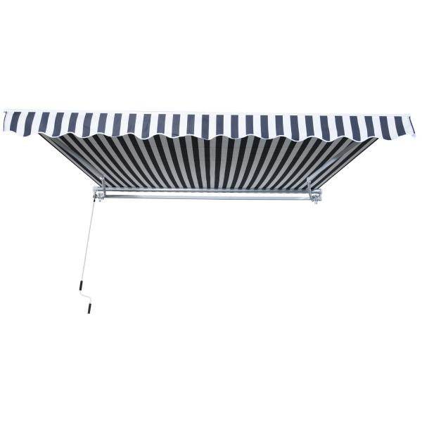 Markise Gelenkarmmarkise Sonnenschutz Grau/Weiss 3,5x2,5m - Palo24