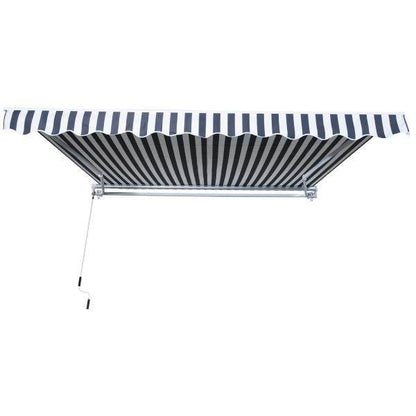 Markise Gelenkarmmarkise Sonnenschutz Grau/Weiss 3,5x2,5m - Palo24