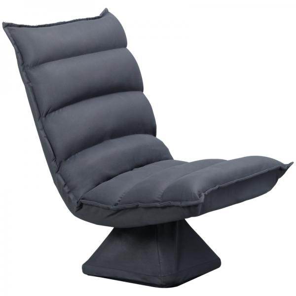 Sessel, drehbarer Sitz, neigbare Rücklehne, weiche Polsterung, atmungsaktiver Bezug, Dunkelgrau, 62 x 62 x 95cm - Palo24