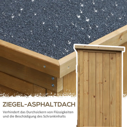 Gartenschrank Gerätehaus Gartenhaus Geräteschuppen Pultdach Natur
