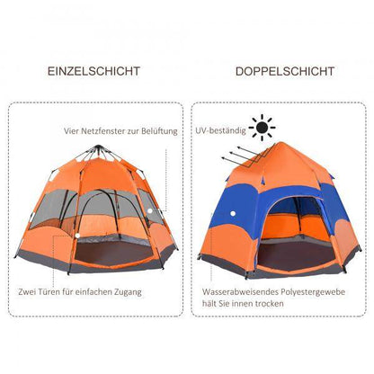 Doppelwandzelt Quick-Up-Zelt wasserdicht mit Tragetasche Moskitonetz - Palo24