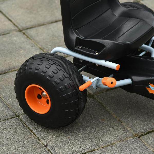 Go Kart Mit Pedal Kinderfahrzeug Tretauto mit Pedal für 3-8 Jahre Stahl Hellblau - Palo24