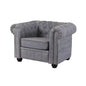 CHESTERFIELD BIBLIOTHEKSESSEL ECO LEDER ARMLEHNSESSEL BRITISH CHIC - Palo24