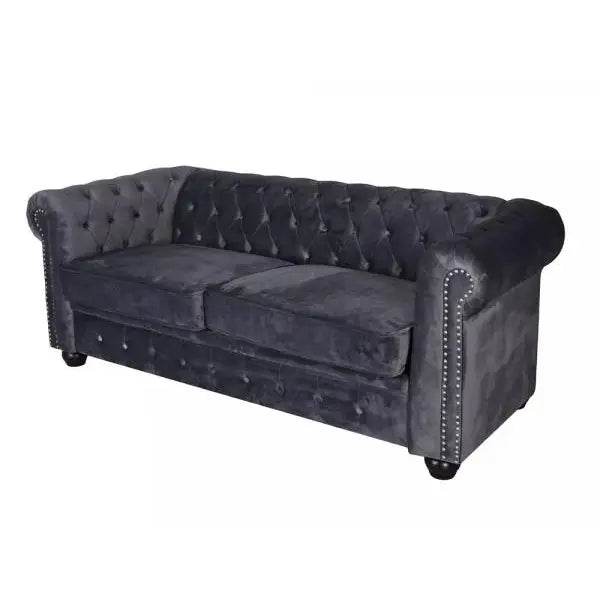 ZWEISITZER SOFA SAMT GRAU - Palo24