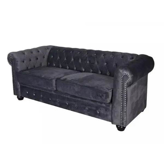 ZWEISITZER SOFA SAMT GRAU - Palo24
