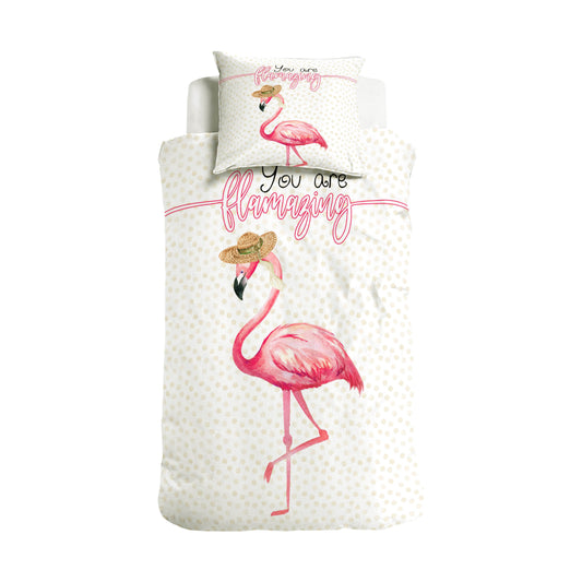 Bettbezug You are Flamazing rosa 155 x 220 cm - Palo24