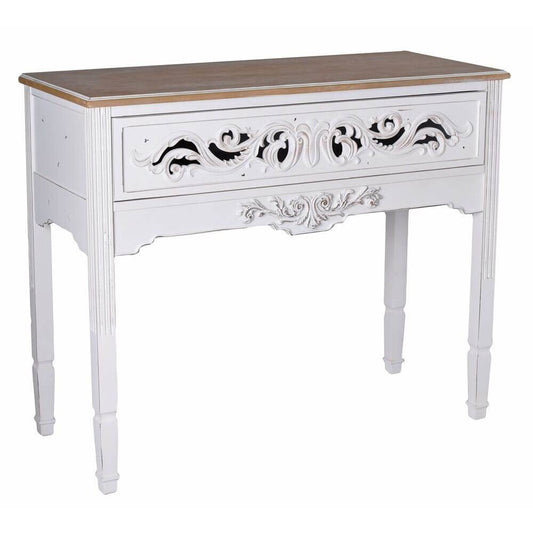 ANRICHTE LANDHAUSSTIL TISCHKONSOLE WEISS WANDTISCH ANTIK KONSOLE - Palo24
