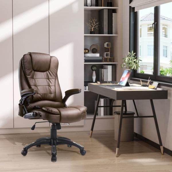Massage-Chefsessel mit Wärmefunktion Gaming braun - Palo24