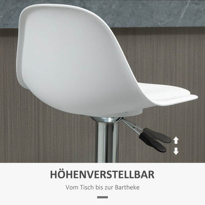 2er Set Barhocker höhenverstellbar weiss - Palo24