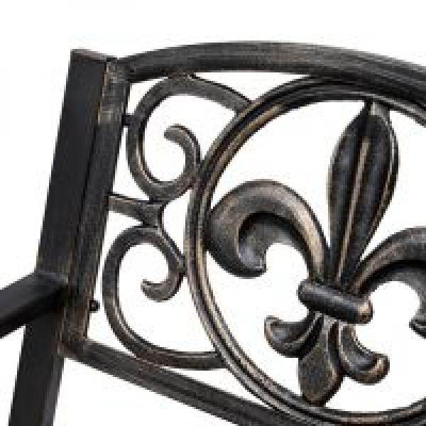 Schaukelstuhl Gartenstuhl antik Metall Bronze - Palo24