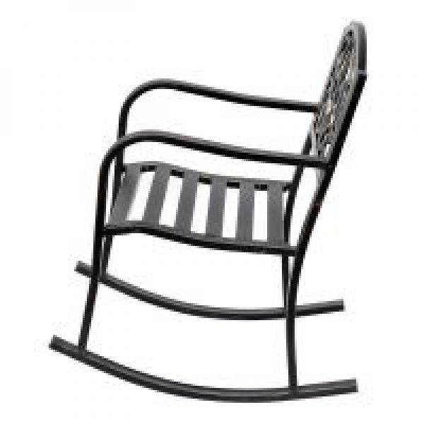 Schaukelstuhl Gartenstuhl antik Metall Bronze - Palo24