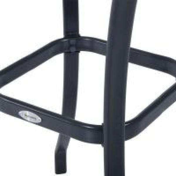 Gartentisch Bistrotisch Hartglas Metall 68,5x68,5cm Schwarz - Palo24