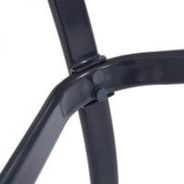 Gartentisch Bistrotisch Hartglas Metall 68,5x68,5cm Schwarz - Palo24