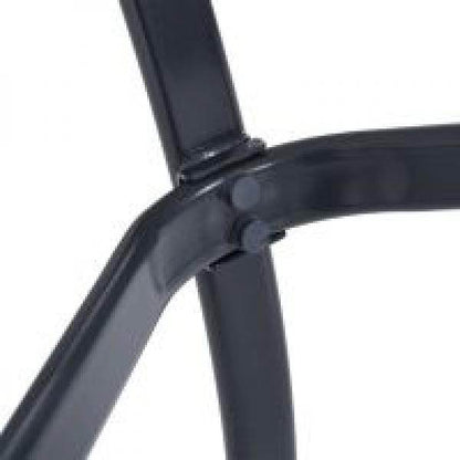Gartentisch Bistrotisch Hartglas Metall 68,5x68,5cm Schwarz - Palo24