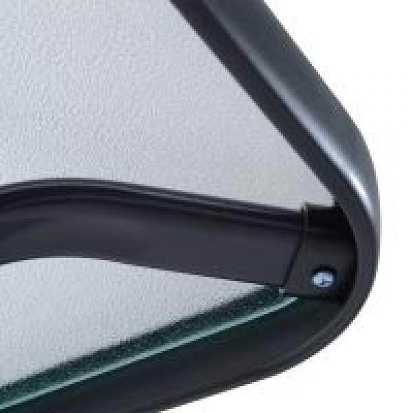 Gartentisch Bistrotisch Hartglas Metall 68,5x68,5cm Schwarz - Palo24