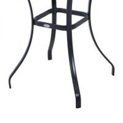 Gartentisch Bistrotisch Hartglas Metall 68,5x68,5cm Schwarz - Palo24