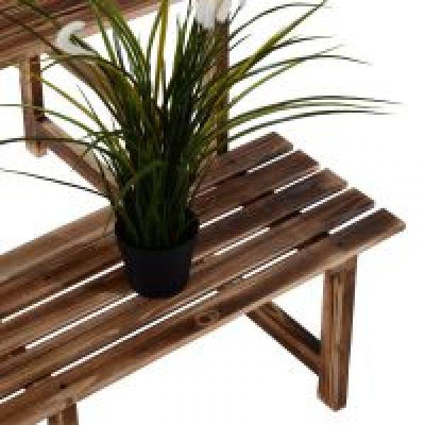 Pflanzentreppe Blumenregal Tannenholz 3 Stufen L100 x W80 x H80cm - Palo24
